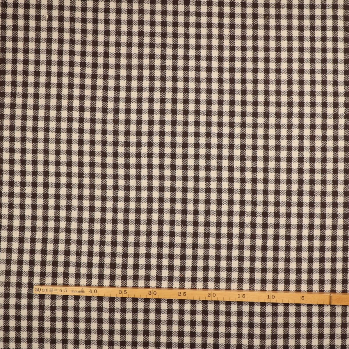 Brun/offwhite tern m. sølvtråd - Bomuld/polyester - Billede 2