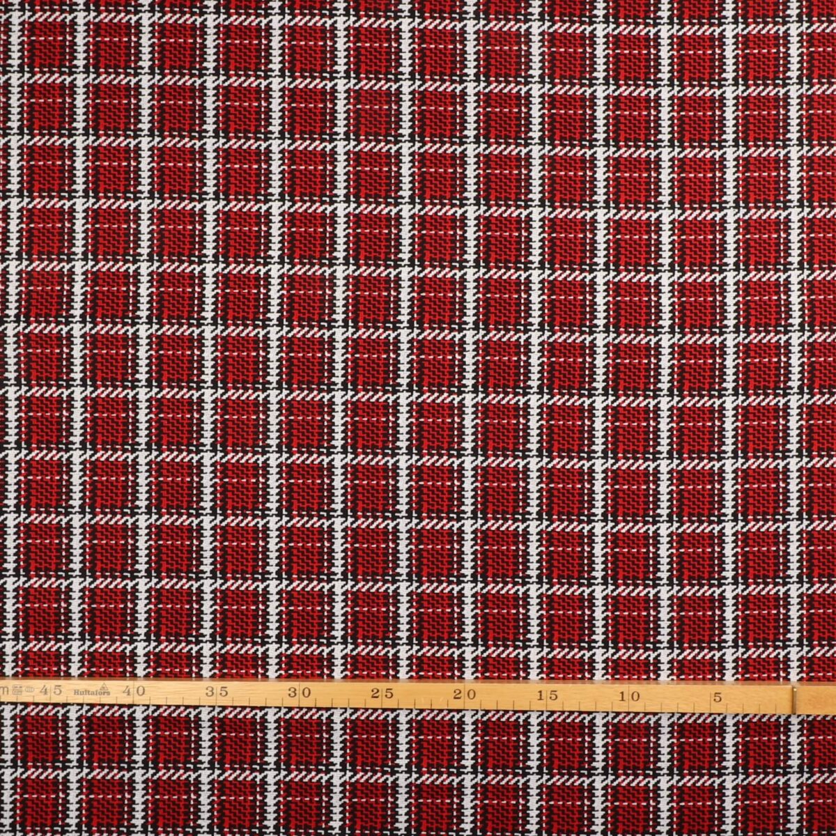 Sort, rød og lysegrå tern - Patchwork - Billede 2