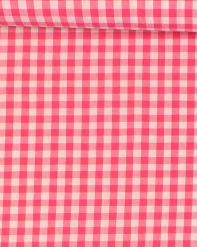 7x7 mm Tern, pink/hvid- Bomuld