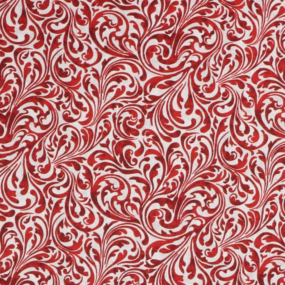 Meleret lysegrå m. rødt mønster - Patchwork