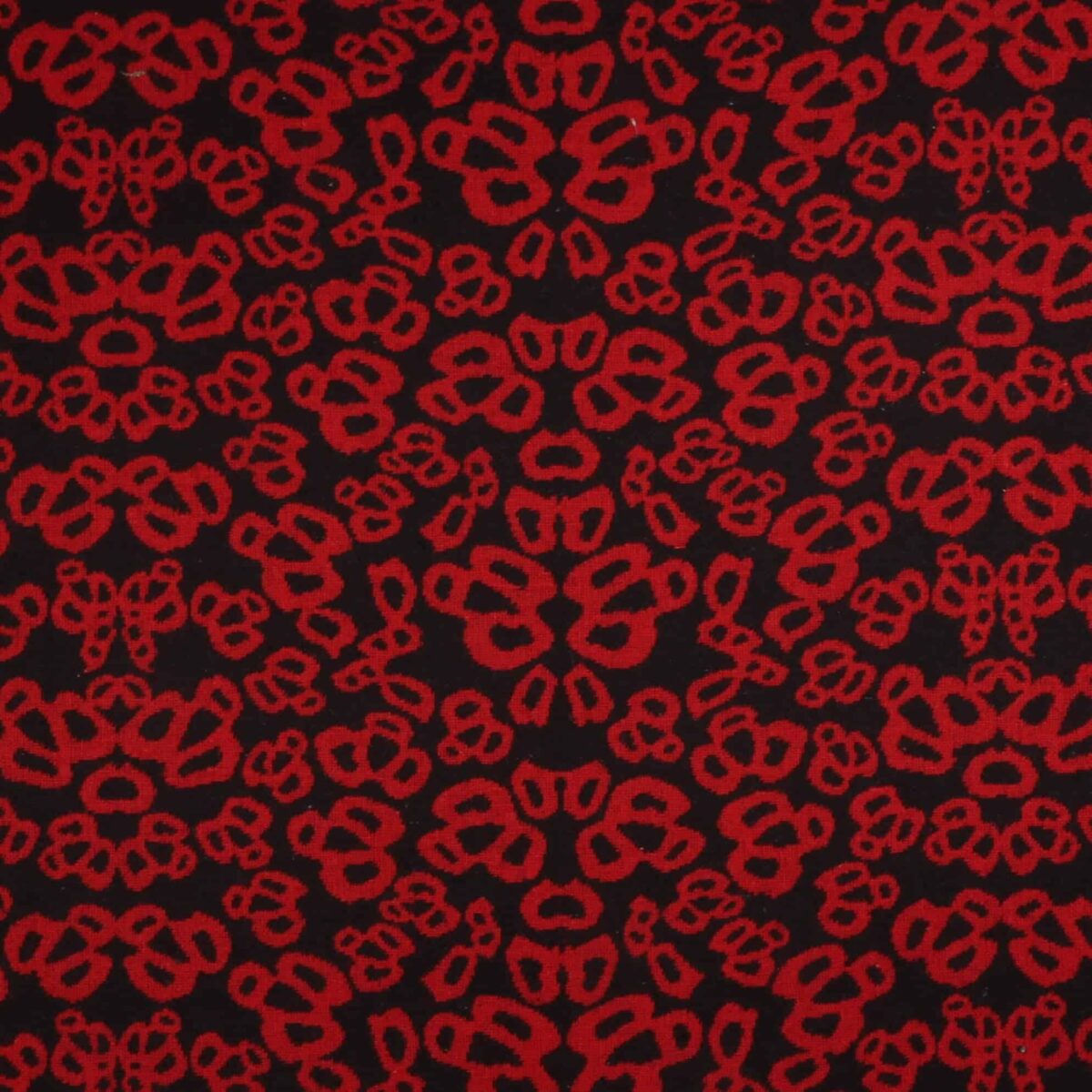 Sort og rød - Bomuld/polyester