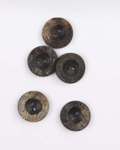 Sort, brun - Hornknap 20 mm