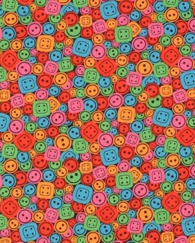 Knapper, multifarvet - Patchwork