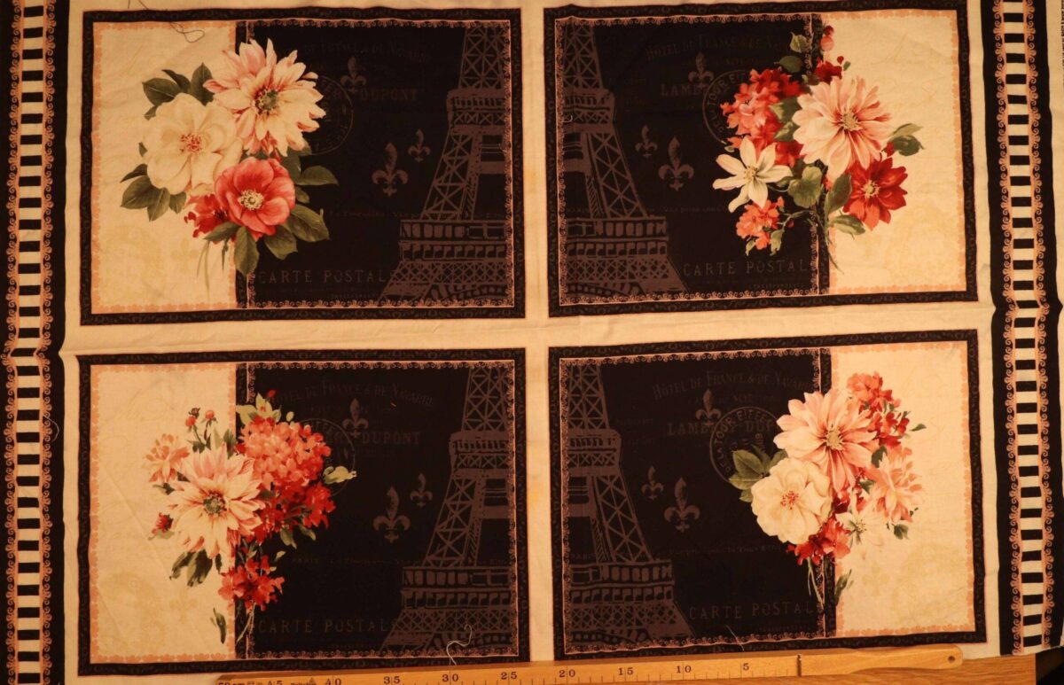 Blomster og Eiffeltårnet - Patchwork rapport (49) - Billede 2