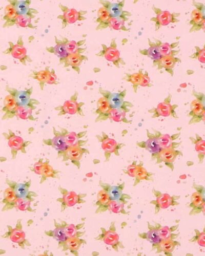 Little Darlings, blomster på lyserød - Patchwork