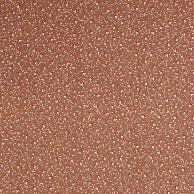 Småt mønster på lys brun bund - Patchwork - Info mangler