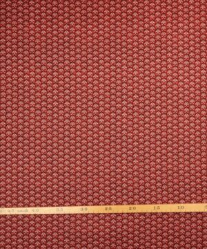 Rødbrun m. mønster - Patchwork - Info mangler