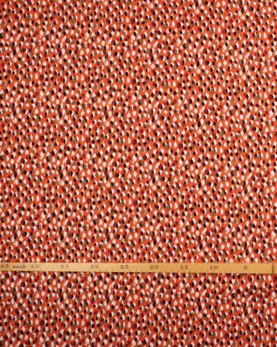 Guldtråd og brændt orange m. mønster - Rayon 7 Guldtråd og brændt orange m. mønster - Rayon