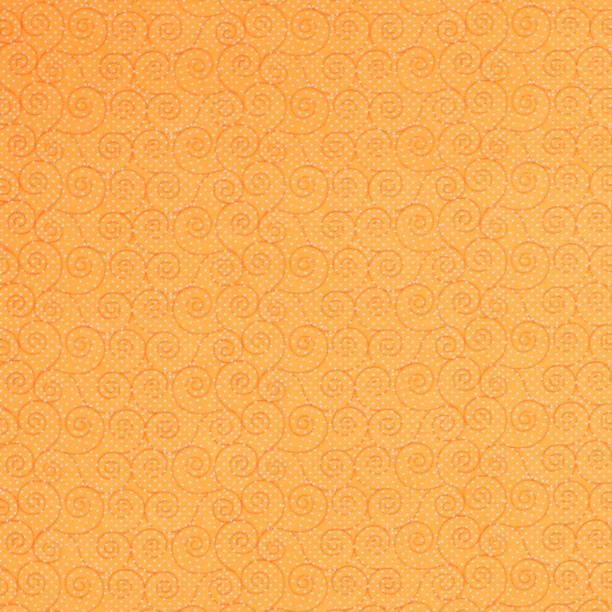 Orange m. hvide prikker og orange mønster - Patchwork