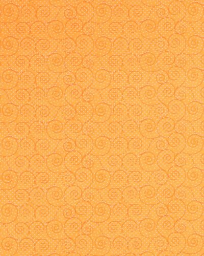 Orange m. hvide prikker og orange mønster - Patchwork