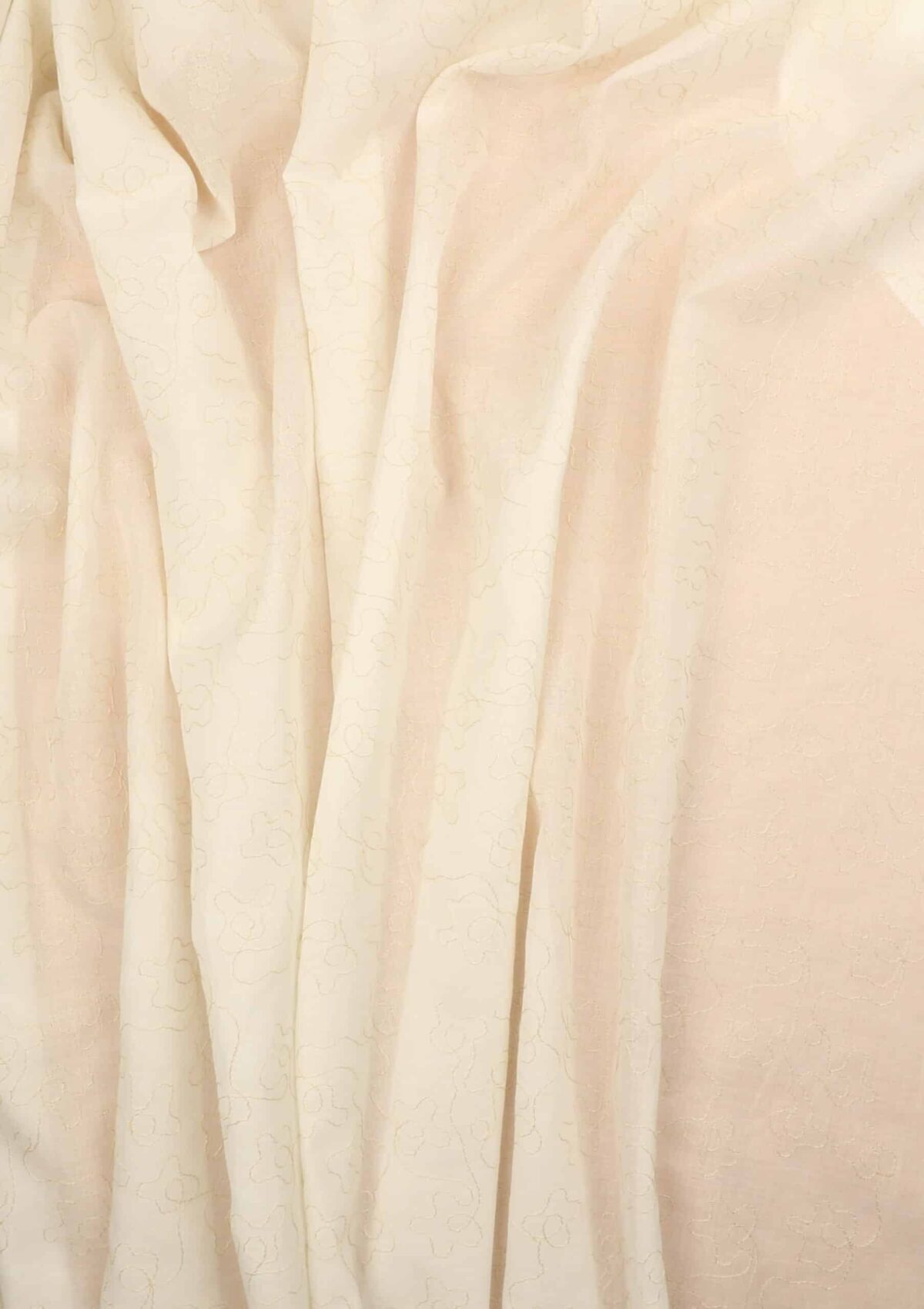 Offwhite med broderet snirkler - Billede 2