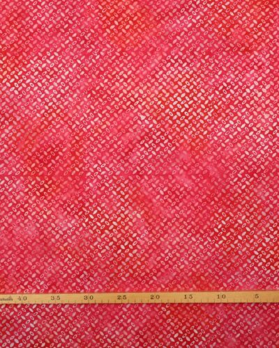 Alternative view of Lys rød m. lyst mønster - Bali