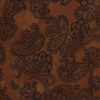 Sort mønster på brun - Viskose/polyester - Info mangler