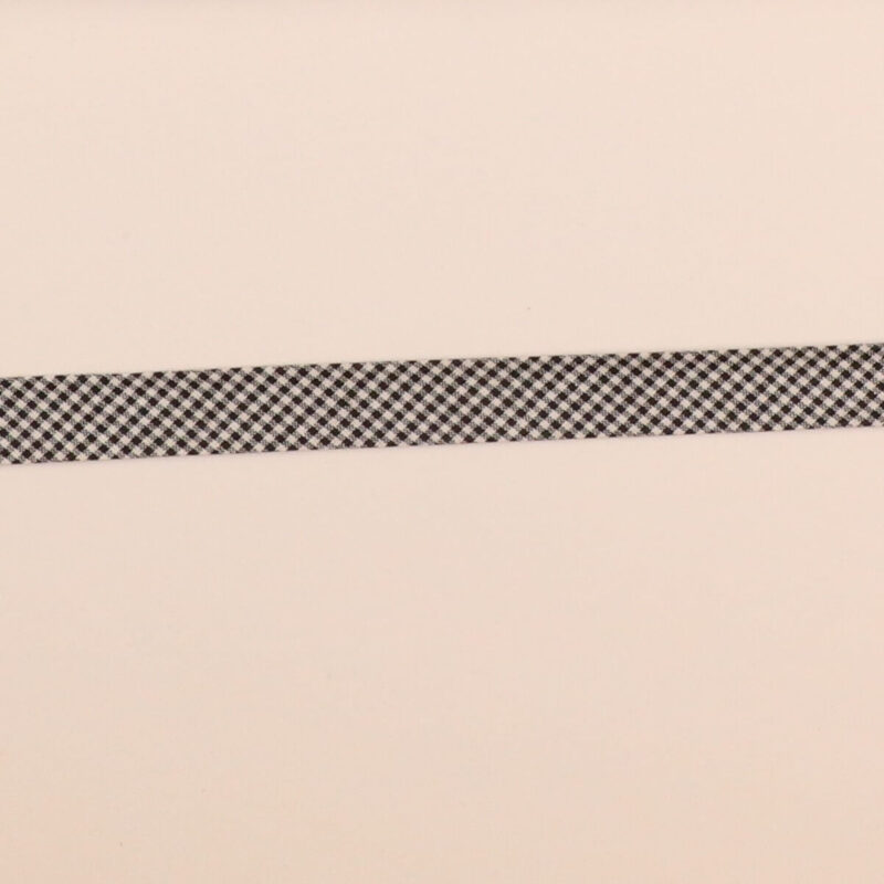 20 mm skråbånd - Sort/hvid tern -