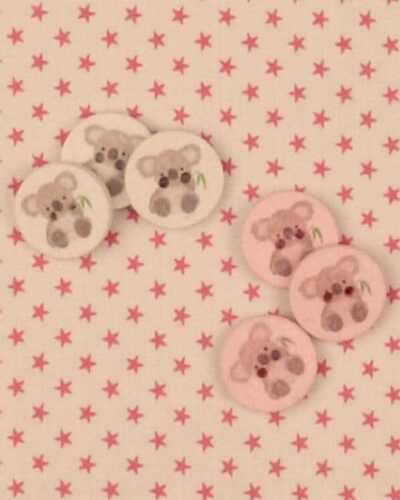 Pink stjerner på offwhite bund - Patchwork 7 Pink stjerner på offwhite bund - Patchwork