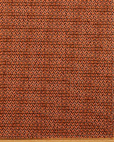 Mandarin/lys brun møbelstof - Uld/polyester
