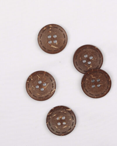 Kokosknap m. stikning, 20 mm