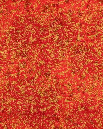 Glimmer, rød med guld - Patchwork