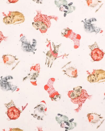 Warm Wishes, søde dyr i julens tegn - Patchwork