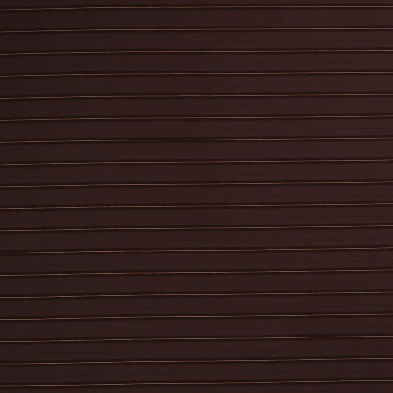 Mørkebrun m. gylden stribe - Bomuld/polyester m. stræk - Info mangler