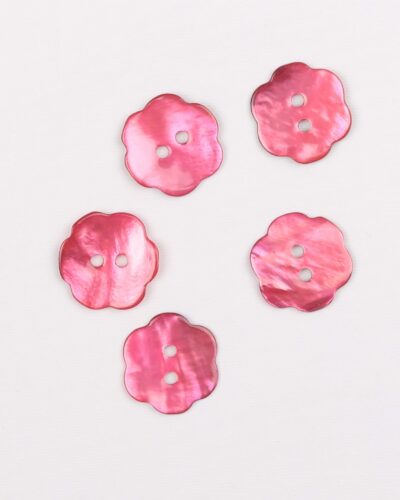 Blomst pink - Perlemor 17 mm