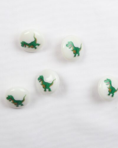 Dinosaurus på hvid, ø 16 mm