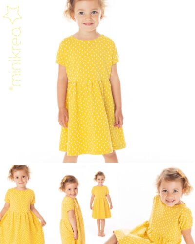 Kjole med skørt, str.2-14 år - Minikrea 33013