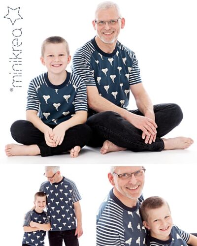 Raglan T-shirts, str.2-16 år / XS-XXL - Minikrea 66220