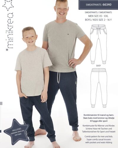 Sweatpants, str. 2-16 år / str. XS-XXL - Minikrea 66340-