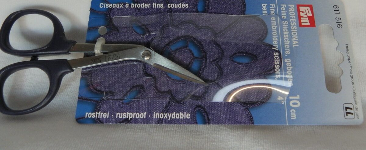 Bøjet broderisaks, Prym/Kai - 10 cm - Billede 2