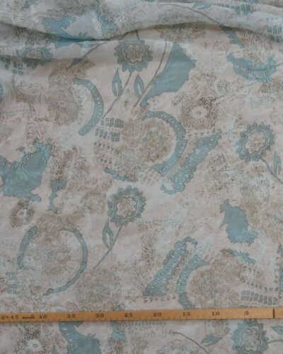 Mintfarvet mønster - Chiffon, polyester