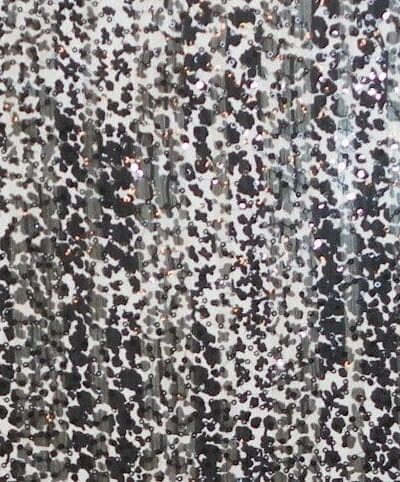 Sort, hvid m. palietter - Chiffon, polyester