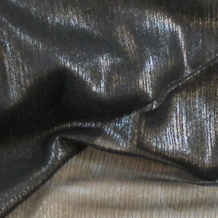 Sort m. sølv- Chiffon, polyester - Info mangler