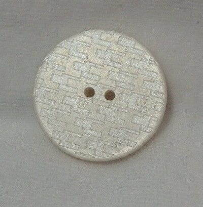 Creme m. præget mønster, Ø 30 mm