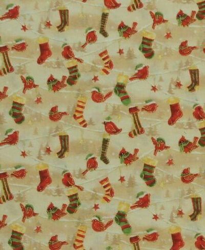 Små fugle og julestrømper - Patchwork