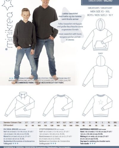 Sweatshirt, str. 2-16 år / str. XS-XXL - Minikrea 66240