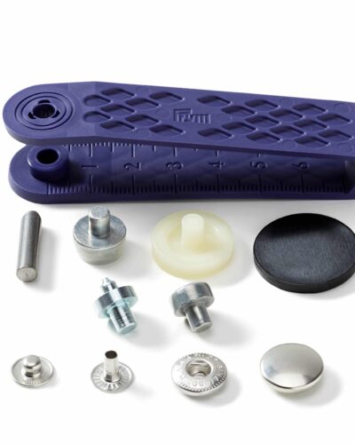 Trykknapper, 10 stk. sølv - 15 mm