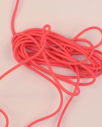 Elastisk anoraksnor/buksesnor 2 mm - Neon pink