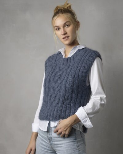 Dolce Glitter slipover med dybe ærmegab, 4627
