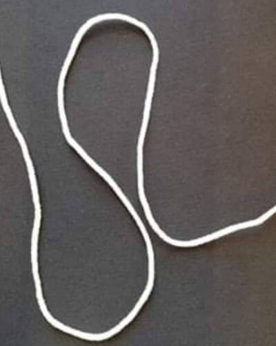 Luksus elastik, 5 meter hvid 3 mm til mundbind