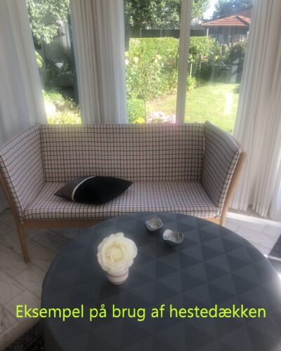 Hestedækken (mørkebrun/brun) - Uld, møbelstof