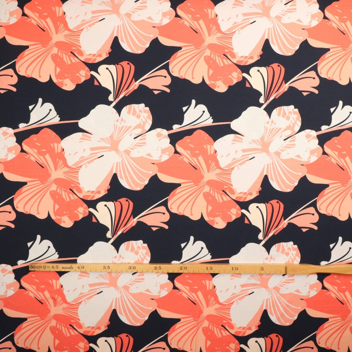 Store blomster på marineblå bund - Jersey - Billede 3