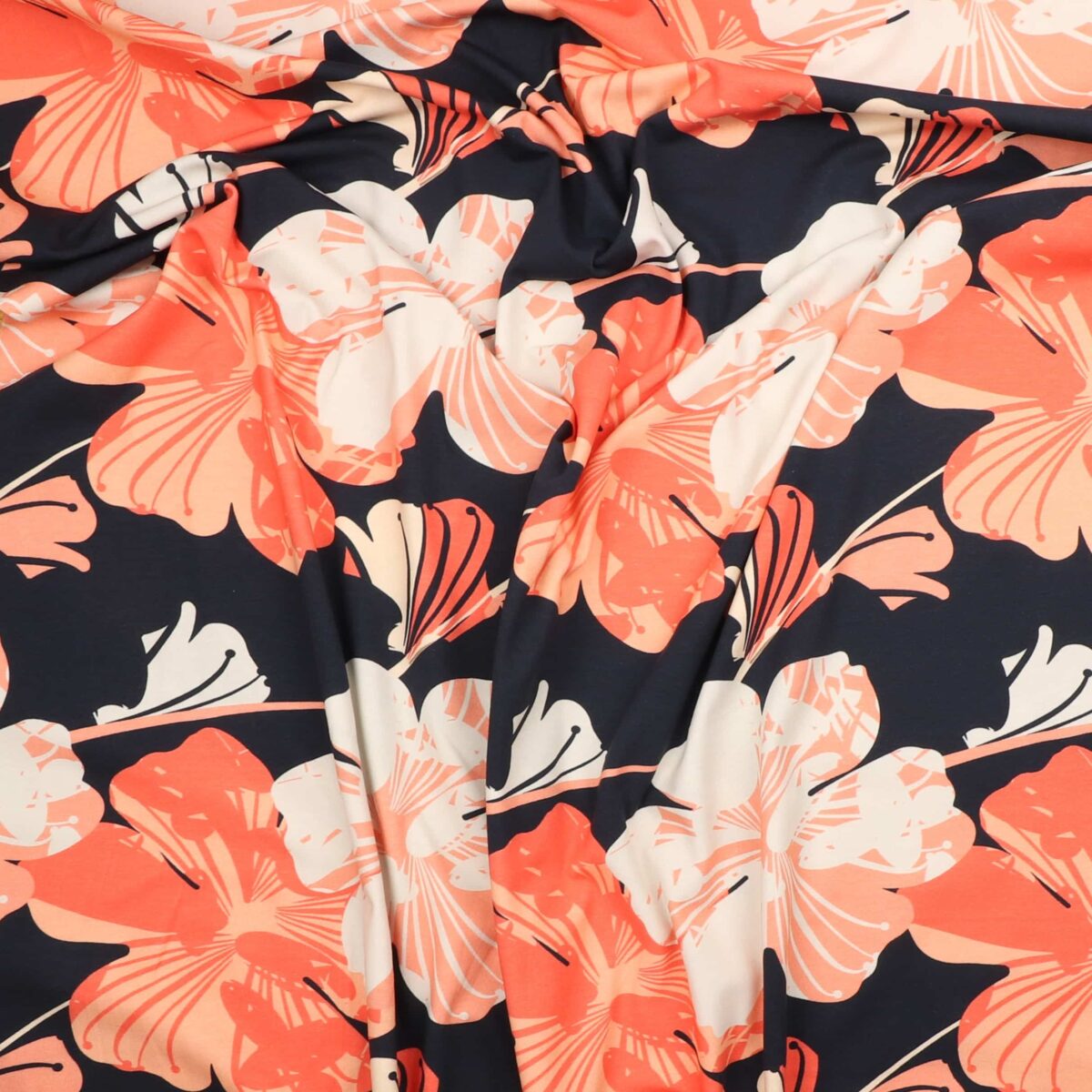 Store blomster på marineblå bund - Jersey - Billede 2