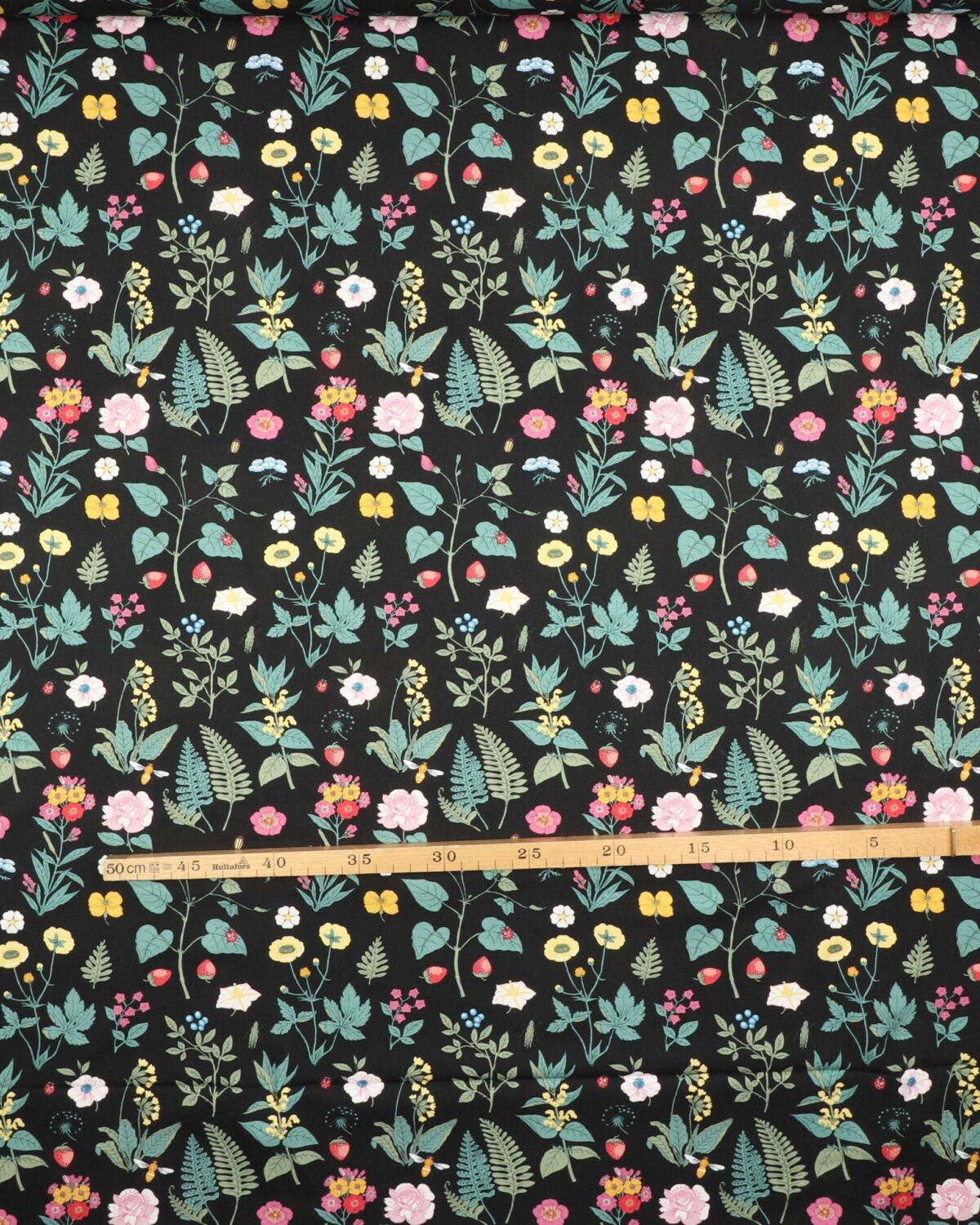 Blomster på sort - Jersey - Billede 3