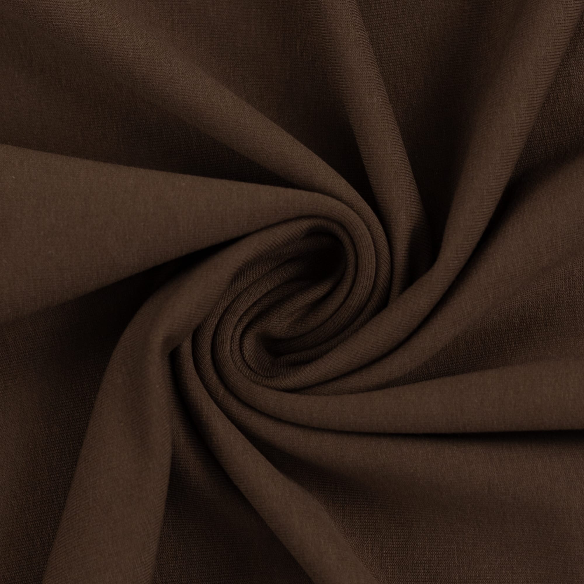 Ensfarvet French Terry - 178 brun - 3% Elastan, 97% Bomuld