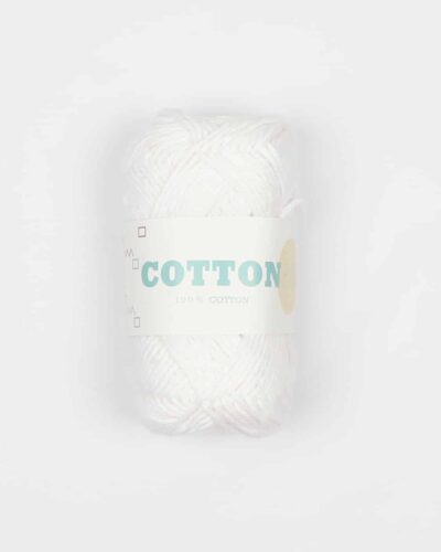 Cotton 8/8, hvid - 100% Bomuld