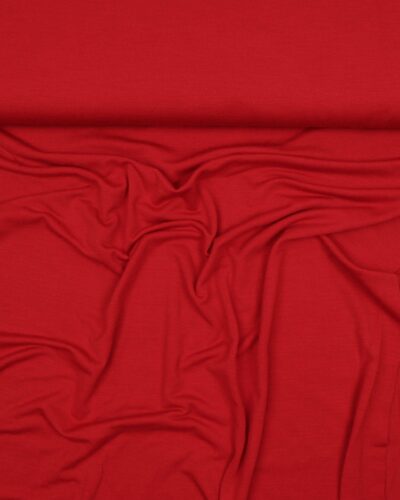 Rød uld jersey - Uld/polyester