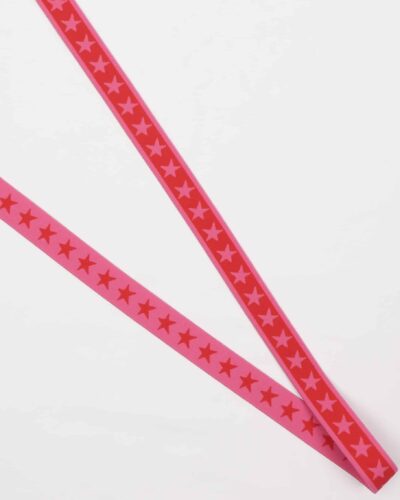 Stjerner, Pink/rød - 20 mm elastik