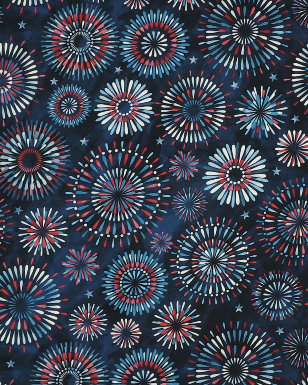 Mønster på blå bundfarve - Patchwork - Billede 2