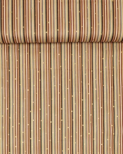 Christmas is near, Mørk creme m. guld - Patchwork